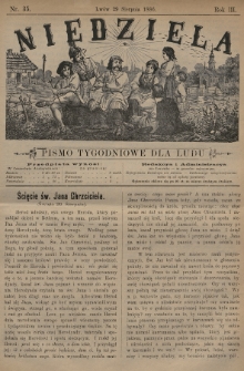 Niedziela : pismo tygodniowe dla ludu. 1886, nr 35
