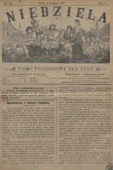 Niedziela : pismo tygodniowe dla ludu. 1887, nr 14