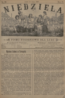 Niedziela : pismo tygodniowe dla ludu. 1887, nr 29