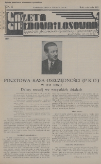 Gazeta Giełdowa i Losowań : tygodnik finansowo-giełdowy i gospodarczy. 1936, nr 4