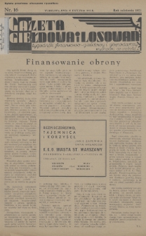 Gazeta Giełdowa i Losowań : tygodnik finansowo-giełdowy i gospodarczy. 1936, nr 16