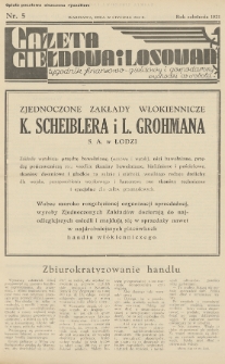 Gazeta Giełdowa i Losowań : tygodnik finansowo-giełdowy i gospodarczy. 1937, nr 5