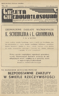 Gazeta Giełdowa i Losowań : tygodnik finansowo-giełdowy i gospodarczy. 1937, nr 14