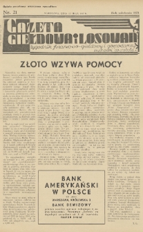 Gazeta Giełdowa i Losowań : tygodnik finansowo-giełdowy i gospodarczy. 1937, nr 21