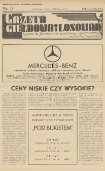 Gazeta Giełdowa i Losowań : tygodnik finansowo-giełdowy i gospodarczy. 1937, nr 23