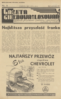 Gazeta Giełdowa i Losowań : tygodnik finansowo-giełdowy i gospodarczy. 1937, nr 31