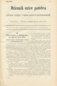Dziennik Ustaw Państwa dla Królestw i Krajów w Radzie Państwa Reprezentowanych. 1903, cz. 24