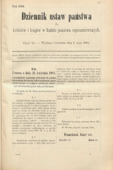 Dziennik Ustaw Państwa dla Królestw i Krajów w Radzie Państwa Reprezentowanych. 1903, cz. 40