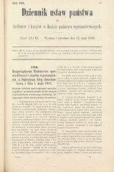 Dziennik Ustaw Państwa dla Królestw i Krajów w Radzie Państwa Reprezentowanych. 1903, cz. 48