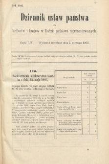 Dziennik Ustaw Państwa dla Królestw i Krajów w Radzie Państwa Reprezentowanych. 1903, cz. 54