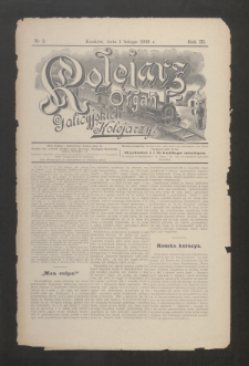 Kolejarz : organ Galicyjskich Kolejarzy. 1902, nr 3