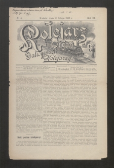Kolejarz : organ Galicyjskich Kolejarzy. 1902, nr 4
