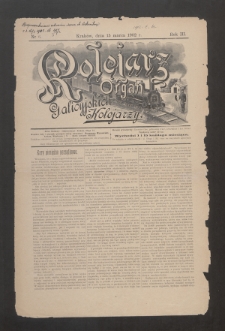 Kolejarz : organ Galicyjskich Kolejarzy. 1902, nr 6