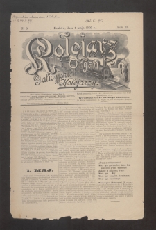 Kolejarz : organ Galicyjskich Kolejarzy. 1902, nr 9