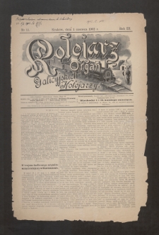 Kolejarz : organ Galicyjskich Kolejarzy. 1902, nr 11