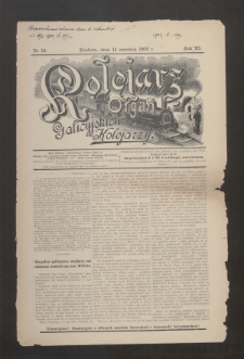 Kolejarz : organ Galicyjskich Kolejarzy. 1902, nr 12