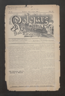 Kolejarz : organ Galicyjskich Kolejarzy. 1902, nr 13 [skonfiskowany]