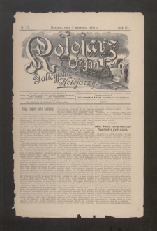 Kolejarz : organ Galicyjskich Kolejarzy. 1902, nr 17