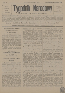 Tygodnik Narodowy. 1899, nr 7