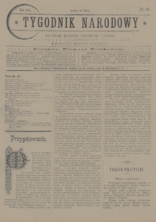 Tygodnik Narodowy : polityczny, społeczny, ekonomiczny i literacki : illustrowany. 1900, nr 40