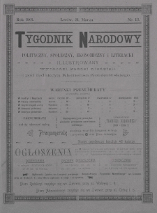 Tygodnik Narodowy : polityczny, społeczny, ekonomiczny i literacki : illustrowany. 1901, nr 13