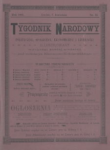 Tygodnik Narodowy : polityczny, społeczny, ekonomiczny i literacki : illustrowany. 1901, nr 14