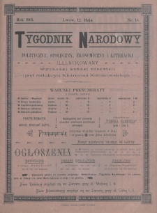 Tygodnik Narodowy : polityczny, społeczny, ekonomiczny i literacki : illustrowany. 1901, nr 18
