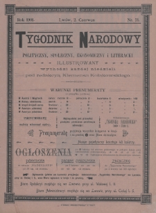 Tygodnik Narodowy : polityczny, społeczny, ekonomiczny i literacki : illustrowany. 1901, nr 21