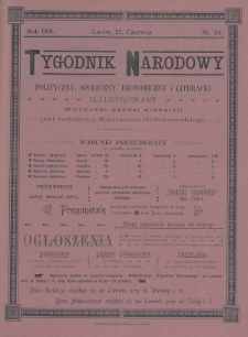 Tygodnik Narodowy : polityczny, społeczny, ekonomiczny i literacki : illustrowany. 1901, nr 24