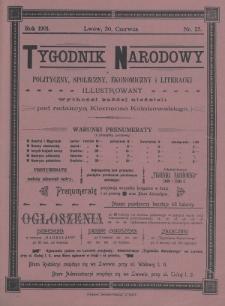 Tygodnik Narodowy : polityczny, społeczny, ekonomiczny i literacki : illustrowany. 1901, nr 25