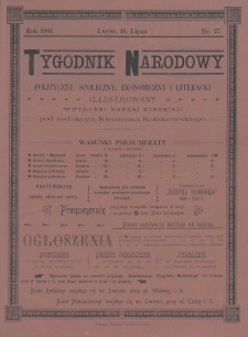 Tygodnik Narodowy : polityczny, społeczny, ekonomiczny i literacki : illustrowany. 1901, nr 27