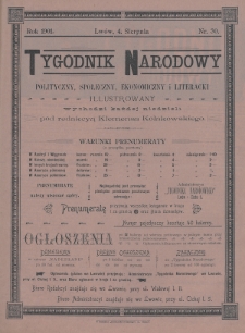 Tygodnik Narodowy : polityczny, społeczny, ekonomiczny i literacki : illustrowany. 1901, nr 30