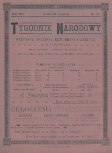 Tygodnik Narodowy : polityczny, społeczny, ekonomiczny i literacki : illustrowany. 1901, nr 34