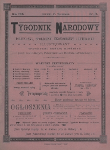 Tygodnik Narodowy : polityczny, społeczny, ekonomiczny i literacki : illustrowany. 1901, nr 36