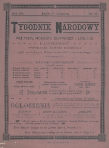 Tygodnik Narodowy : polityczny, społeczny, ekonomiczny i literacki : illustrowany. 1901, nr 40