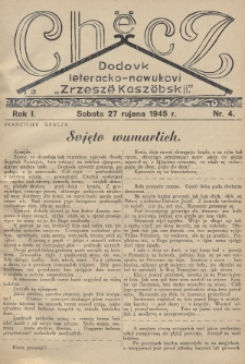 Chëcz : dodovk leteracko-nawukovi „Zrzeszë Kaszëbskji”. 1945, nr 4