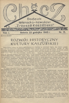 Chëcz : dodovk leteracko-nawukovi „Zrzeszë Kaszëbskji”. 1945, nr 11