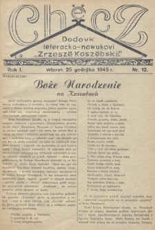 Chëcz : dodovk leteracko-nawukovi „Zrzeszë Kaszëbskji”. 1945, nr 12