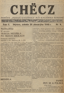 Chëcz : dodôvk „Zrzeszë Kaszëbskji” dlô kaszëbskji rodzenë. 1946, nr 4