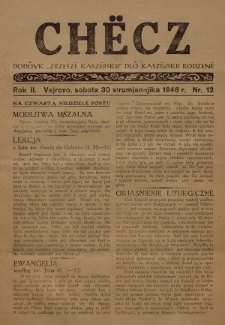 Chëcz : dodôvk „Zrzeszë Kaszëbskji” dlô kaszëbskji rodzenë. 1946, nr 12
