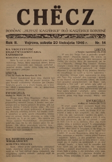 Chëcz : dodôvk „Zrzeszë Kaszëbskji” dlô kaszëbskji rodzenë. 1946, nr 14