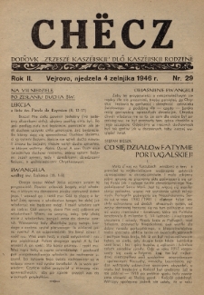 Chëcz : dodôvk „Zrzeszë Kaszëbskji” dlô kaszëbskji rodzenë. 1946, nr 29