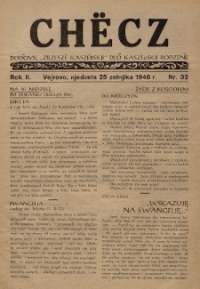 Chëcz : dodôvk „Zrzeszë Kaszëbskji” dlô kaszëbskji rodzenë. 1946, nr 32