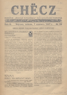 Chëcz : dodôvk „Zrzeszë Kaszëbskji” dlô kaszëbskji rodzenë. 1947, nr 23