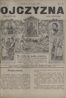 Ojczyzna : tygodnik dla ludu polskiego. 1908, nr 20