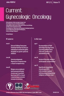 Current Gynecologic Oncology. Vol. 11, 2013, nr 1