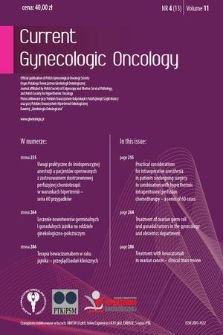 Current Gynecologic Oncology. Vol. 11, 2013, nr 4