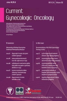 Current Gynecologic Oncology. Vol. 12, 2014, nr 1