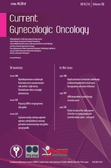 Current Gynecologic Oncology. Vol. 12, 2014, nr 3