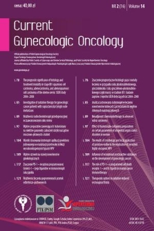 Current Gynecologic Oncology. Vol. 14, 2016, nr 2